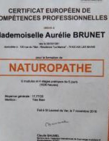 Aurélie BRUNET, Naturopathe/Nutritionniste – Aix-les-Bains